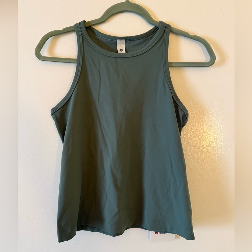 lululemon athletica Slate Green High Neck Tank